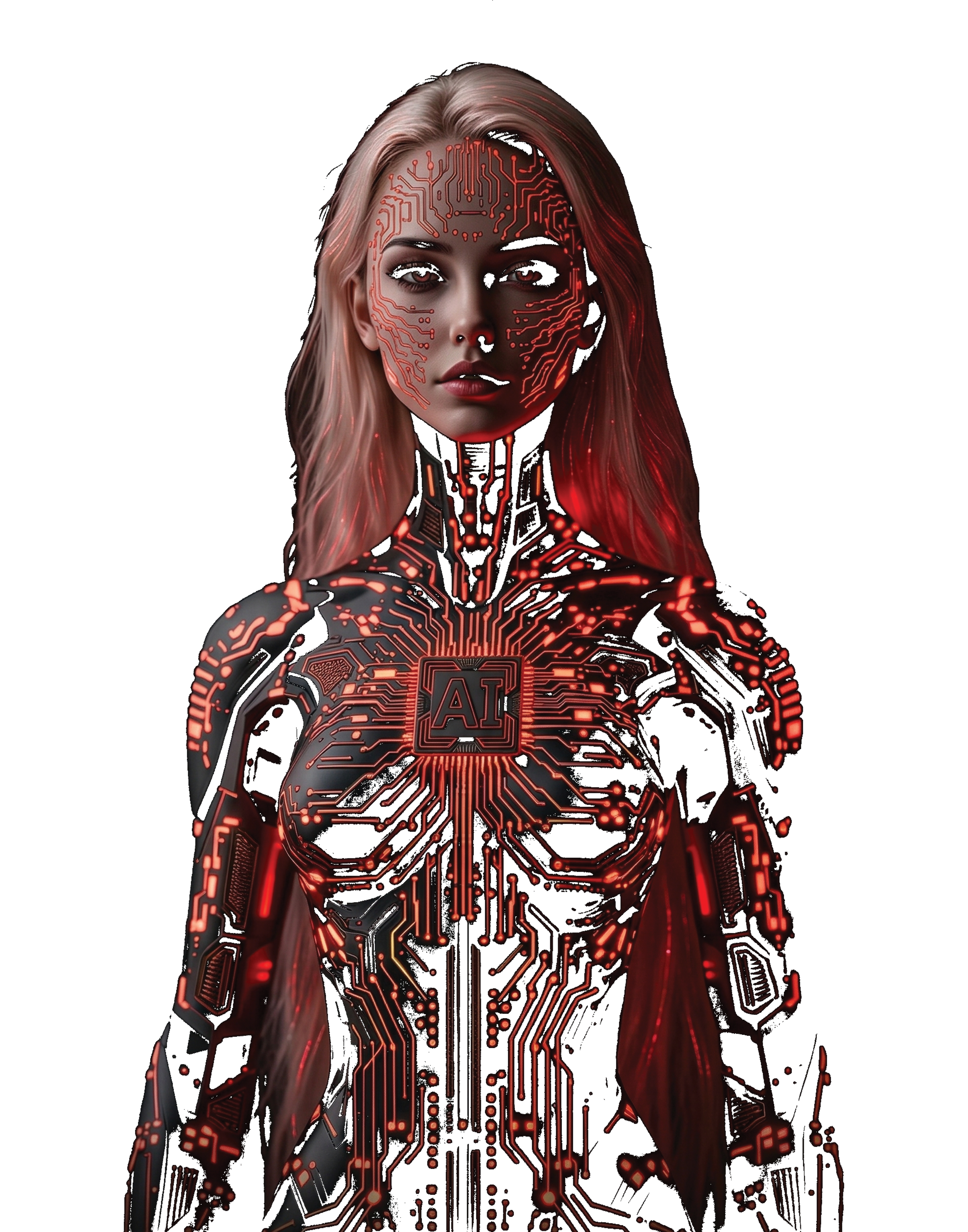 Cyber girl illustration